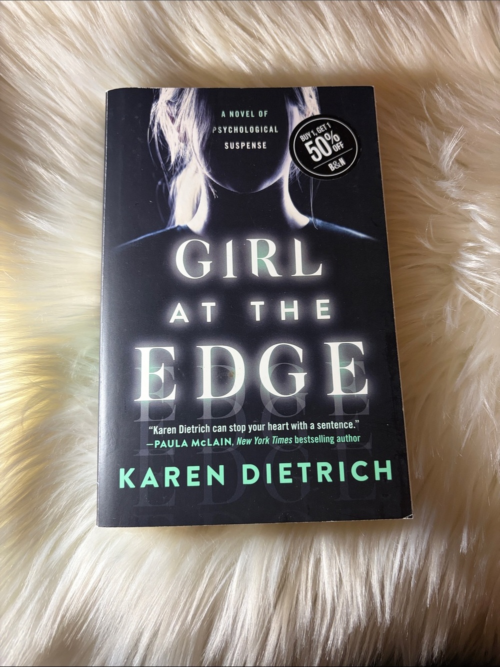 📚 3 for $15 📚 Girl at the Edge by Karen Dietrich - Black & Mint Green Paperback